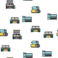 Textile Production Collection Icons Set Vector