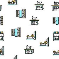 Textile Production Collection Icons Set Vector