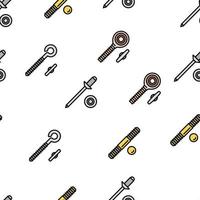 Screw And Bolt Building Accessory Vector Seamless Pattern