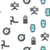 electrónica, tecnología digital, vector, seamless, patrón vector