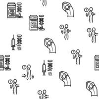 Scoliosis Disease Collection Icons Set Vector