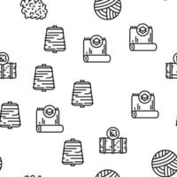 Textile Production Collection Icons Set Vector