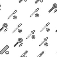 Screw And Bolt Building Accessory Vector Seamless Pattern