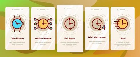 Different Time Clock Onboarding vector