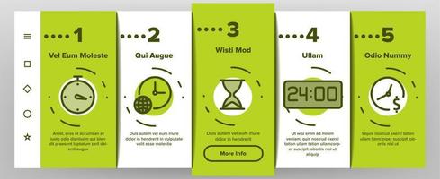 Different Time Clock Onboarding vector