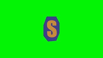 corte de papel del alfabeto s, corte de papel de animación de nota de rescate en pantalla verde video