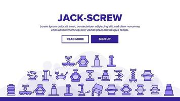 Jack-screw Equipment Landing Header Vector