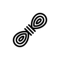Fastening ropes for climbing icon vector. Isolated contour symbol illustration vector