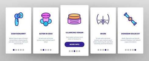 Cellulite Combat Tool Onboarding Icons Set Vector