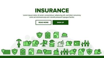 Insurance Landing Header Vector