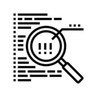 code research line icon vector illustration