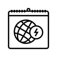 earth day line icon vector illustration sign