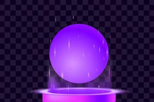 Isolated shape with purple gradient color. Abstract 3d vector