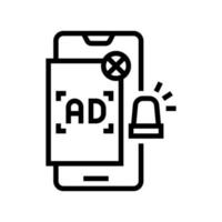 advertisement pop-up window line icon vector illustration