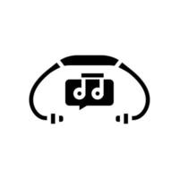 music headphones glyph icon vector illustration sign