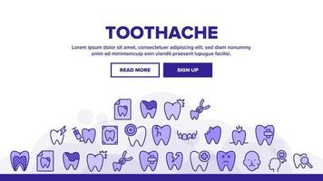 Toothache Landing Header Vector