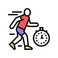 run on time color icon vector illustration