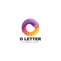 letter o design gradient color logo template vector