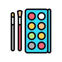 make-up cosmetics and tools color icon vector illustration