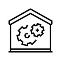 house repair line icon vector illustration