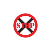 stop logo icon vector