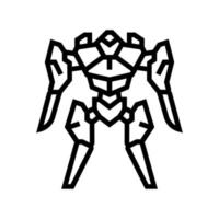 future robot line icon vector illustration