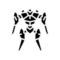 future robot glyph icon vector illustration