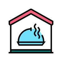 ilustración de vector de icono de color de entrenamiento remoto de cocina