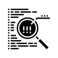 code research glyph icon vector illustration