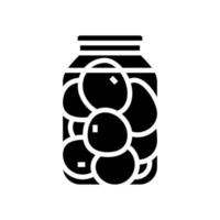 pickled tomato glyph icon vector illustration