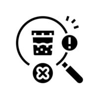 positive drug test glyph icon vector illustration