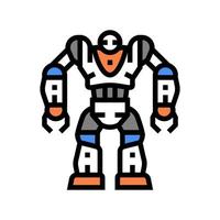 cyborg robot color icon vector illustration