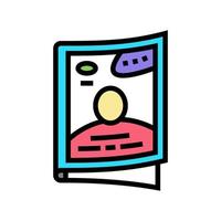 magazine press color icon vector illustration