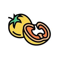 yellow tomato color icon vector illustration