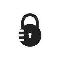 padlock logo icon vector