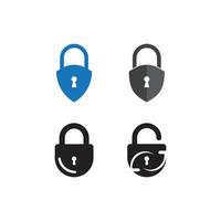 padlock logo icon vector