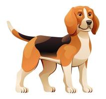 ilustración de dibujos animados de vector de perro beagle lindo