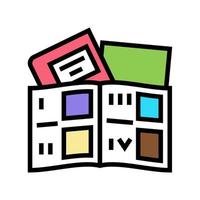 tutorial book color icon vector illustration