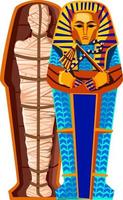 Mummy in sarcophagus vector