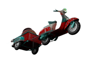 3D Illustration , 3d rendering .  perspective view . Red scooter png