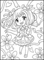 girl profile cartoon avatar doodle kawaii anime coloring page cute  illustration drawing clip art character chibi manga comic 22667654 PNG