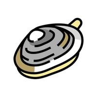 soft-shell clam color icon vector illustration
