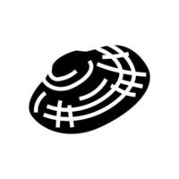 manila clam glyph icon vector illustration