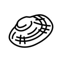 ilustración de vector de icono de línea de almeja de manila
