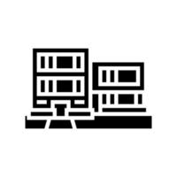 contemporary house glyph icon vector illustration