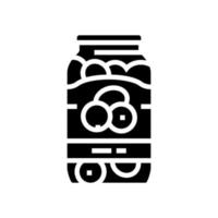 seaming olive in bottle glyph icon vector illustration