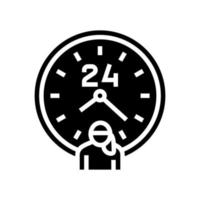 full time nanny glyph icon vector illustration