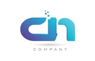 Diseño de combinación de iconos del logotipo de la letra del alfabeto cn. plantilla creativa para negocios y empresas. vector
