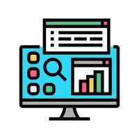 desktop applications color icon vector illustration