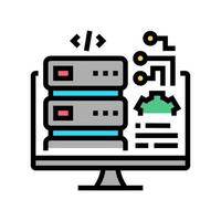 server software color icon vector illustration